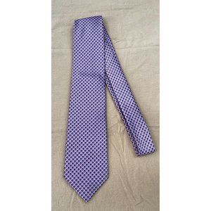 Mens Umberto Frasi Necktie TIE Purple Geometric